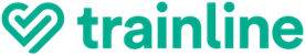 green heart logo and text trainline
